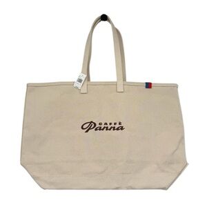 Kule x Caffè Panna Large Canvas Tote NYC Ice Cream Collab Bag Quiet Luxury NEW